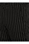 Men Black Pinstripe Slim Fit Chino Pants - 4