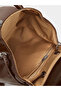حقيبة ظهر بنية اللون مزودة بجيوب جانبية - 5