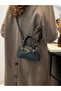 Solid Double Top Handle Handbag - 4