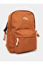 Solid Brown Backpack with Zip Closure