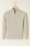 Textured Tricot Sweater with Zippered Collar