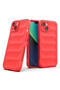 iPhone 13 Case Flexible Tpu Hollowed Out Back Surface Design Shrp Ethnic Silicone Cover - Red - 2