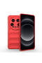 Mi 14 Ultra Case Flexible Tpu Hollowed Out Back Surface Design Shrp Ethnic Silicone Cover - Red