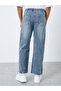 Men Relaxed Fit Jeans with Drawcord Waist - 4