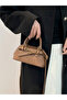 Solid Double Top Handle Handbag - 3