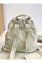 Solid Canvas Zip Closure Backpack - 5
