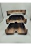Wooden Desktop Organizer File Rack Adjustable 3 Compartments - 6