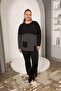 Plus Size Front Button and Pocket Detail Blouse Black - 7
