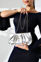 Silver Chain Strap Evening Dress Clutch Bag Women's Shoulder Bag for Stylish Evening and Event Combinations - 2