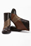 Ylwa Genuine Leather Brown Tan Heeled Women's Boots - 4