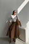 Tan Suede Long Skirt - 2