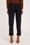 Women's relax fit comfortable cut high waist straight leg elastic waist black pants - 7