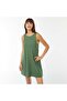 فستان قصير بدون أكمام قابل للعكس باللون الأخضر - 3