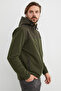 Coat with Hood and Zipper in Fleece Fabric - 2