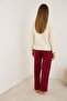 Burgundy Heart Embroidered Knitted Interlock Pajama Set25226009 - 5
