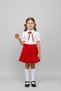 Girl's Bow Detailed Red Skirt and Lace White Shirt April 23 October 29 Performance Outfit - 3