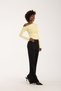 Women's Off-Shoulder Gathered Detail Yellow Viscose Blouse - 4