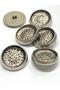Italian Dish Model Large Size Button / Set of 6 / 3.8 cm / Silver - 2