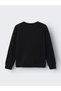 Footballer Ronaldo Printed Children's Crew Neck Black Sweatshirt Hoodie - 2