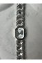 Crystal Stone Women's Wristwatch – Elegant Bracelet Design with White Dial