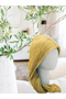 Cotton Terry Hair Towel Wrap , Yellow