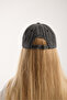 Plain Unisex Black Color Washable Denim Distressed Hat - 5