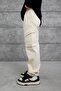 Men's Jean Trousers W11 Gabardine Fabric Panloton Cream Baggy Cargo Pockets Loose Fit - 2