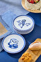 Blue Animal Figured (6 Pieces, 20 cm) Cake or Dessert Plate Set - Modern and Stylish Presentation Plate - 3