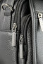 Men's black long strap leather handbag - 3