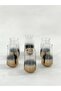Titanium Coated Rose 6-Piece Long Glass Water Cup Set - 6-Piece Luxury Glass Cup Set - 5