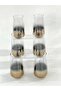 Titanium Coated Rose 6-Piece Long Glass Water Cup Set - 6-Piece Luxury Glass Cup Set - 3