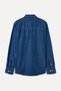 Men's Navy Blue Regular Fit Long Sleeve Jean Shirt - 5