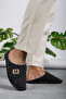 Plush Soft Fleece-Lined Washable Soft House Slippers with Anchor Detail - 2