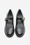 Women's Loafer Buckle Casual Thick Classic Heeled Shoes Meniz Black Croco - 7