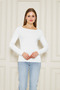 Boat Neck Long Sleeve Basic Women's T-Shirt Comfortable and Stylish