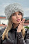 Winter Women's Trend Plush Black Faux Fur Kalpak Hat Pullover Russian Style