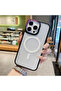 Clear Magnetic Wireless Charging Electroplated Phone Case iPhone 6/7/8/9/13/14/15 Promax - 6