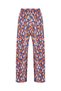 Purple Elastic Waist Pleated Pocket High Waist Trousers
