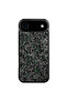 Shockproof iPhone 17 Air Case – Black Crystal Carbon Fiber with Green Highlights, Slim Cover