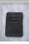 Black Shiny Glitter Zippered Card Holder Wallet - 2