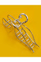 Silver Color Metal Bow Model Hair Clip 11 cm - 5