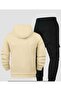 Men's Hooded Teddy Bear Printed - Tracksuit Set - 2
