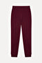 Women's Plum Color Tie-Waist Jogger Sweatpants - 2