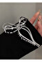 Silver Color Metal Bow Model Hair Clip 11 cm - 3