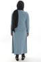 Double-Breasted Collar, Inside-Out Tie, Piping Detail, Mint Green Prayer Dress - 8