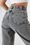 Women's Gray High Waist Wide Leg Jeans - 8