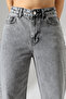 Women's Gray High Waist Wide Leg Jeans - 7