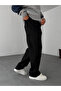 Black Basic Printed Pipe Leg Sweatpants Jj-102 - 5