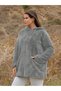Women's Large Size Long Sleeve Pocket Hooded Zippered Plush Cardigan Jacket - 2