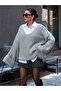 Oversize Sweater with Foldable Sleeves - 2